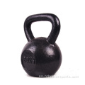 Kettlebell de hierro fundido negro con recubrimiento de Hammerton